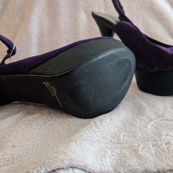 NEW Cupid purple suede stilletos, size 8 - Picture 3 of 4